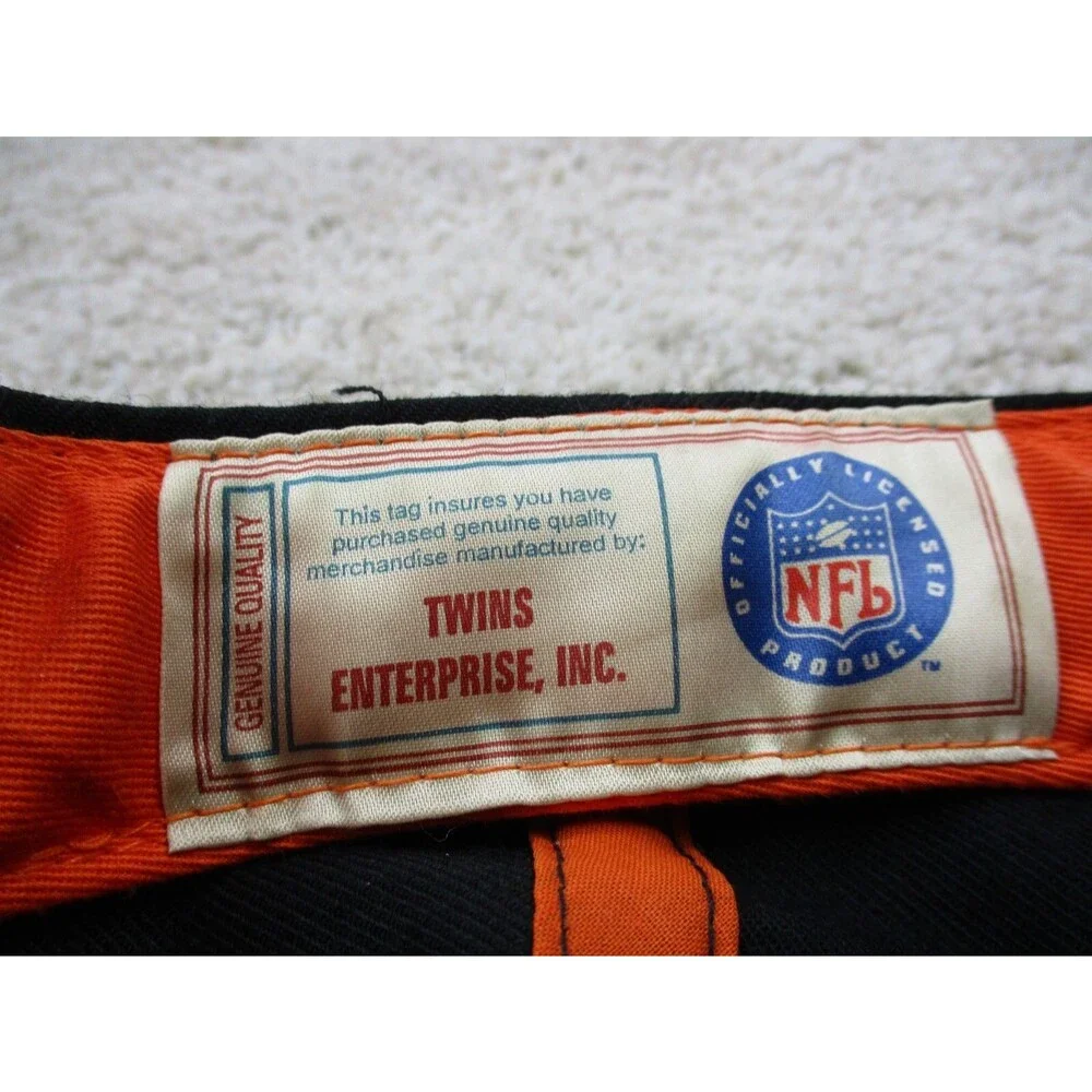 Cincinnati Bengals Hat Cap Strap Back One Size Black Orange NFL Football Mens